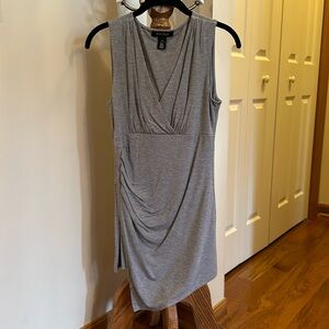 White House Black Market Gray Sleeveless Mini-Dress/Tunic